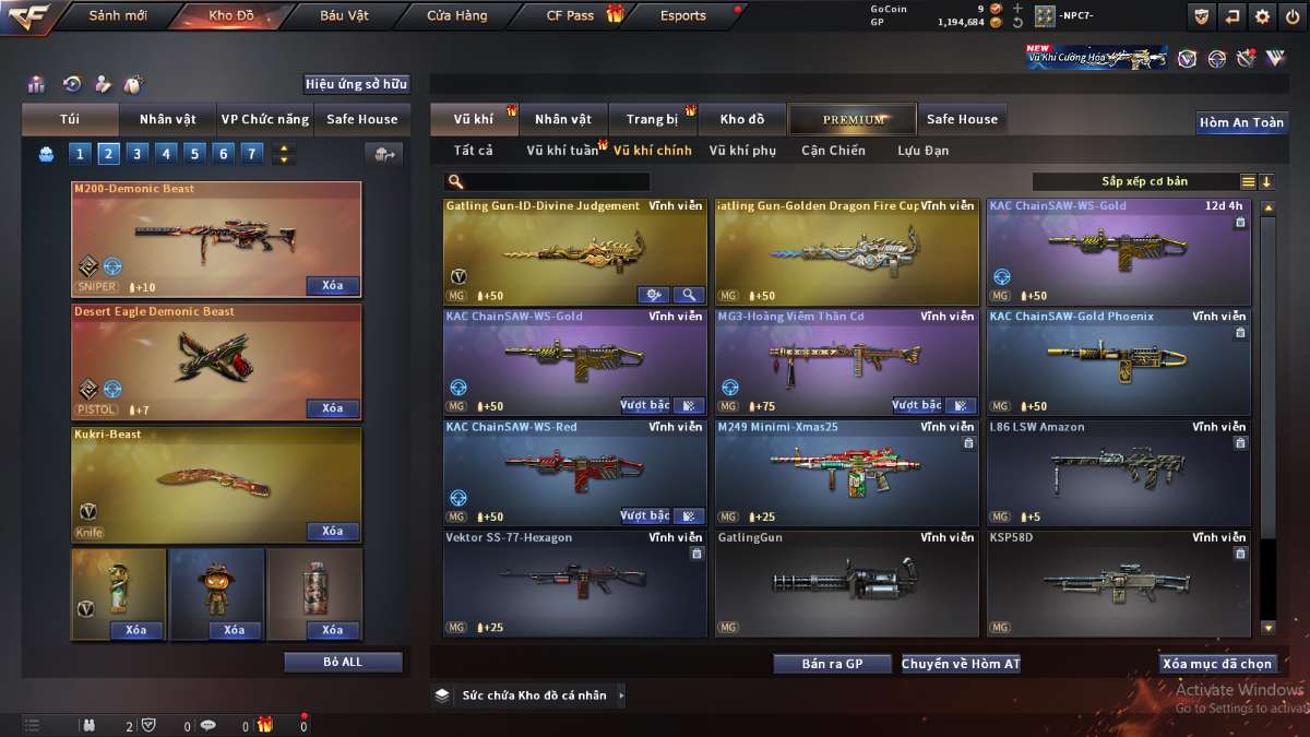 shop acc cf uy tin gia re